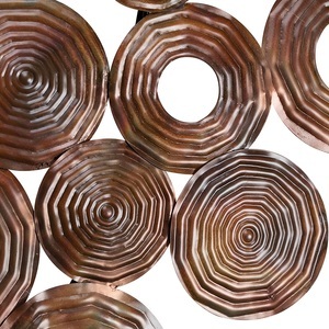 QAZQA, Art Deco Wandleuchte Kupfer 138 cm - Kreise