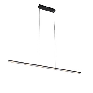 QAZQA, Design Hängelampe schwarz inkl. LED mit Touchdimmer - Platin, Design Hängelampe schwarz inkl. LED mit Touchdimmer - Platin