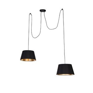 QAZQA, Moderne Pendelleuchte schwarz - Lofty, Moderne Pendelleuchte schwarz - Lofty