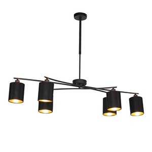 QAZQA, Moderne Hängelampe schwarz verstellbar - Lofty, Moderne Hängelampe schwarz verstellbar - Lofty