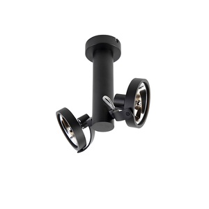 QAZQA, Design Spot verstellbar 2-Licht inkl. G9 schwarz - Goes, Design Spot verstellbar 2-Licht inkl. G9 schwarz - Goes