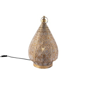 QAZQA, Orientalische Tischlampe Gold 28 cm - Mowgli