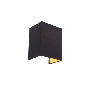 QAZQA, Moderne Wandleuchte schwarz und gold - Vete