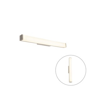QAZQA, Moderne Badezimmer Wandleuchte Stahl 62 cm IP44 - Cascada