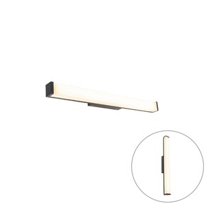 QAZQA, Moderne Badezimmer Wandleuchte schwarz 62 cm IP44 - Cascada, Moderne Badezimmer Wandleuchte schwarz 62 cm IP44 - Cascada