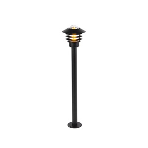 QAZQA, Moderne Außenleuchte schwarz 100 cm IP44 - Prato
