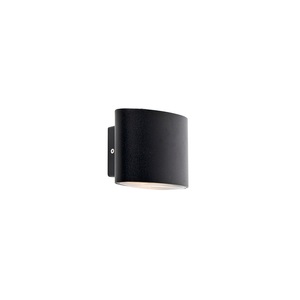 QAZQA, Moderne Außenwandleuchte schwarz inkl. LED IP44 - Ovum, Moderne Außenwandleuchte schwarz inkl. LED IP44 - Ovum