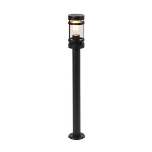 QAZQA, Moderne Außenleuchte schwarz 80 cm IP44 - Gleam, Moderne Außenleuchte schwarz 80 cm IP44 - Gleam