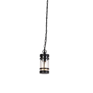 QAZQA, Moderne Outdoor Hängelampe schwarz IP44 - Gleam, Moderne Outdoor Hängelampe schwarz IP44 - Gleam