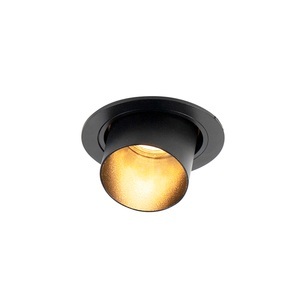 QAZQA, Modernes rundes Einbaudownlight neigbar schwarz - Installa
