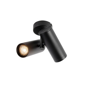 QAZQA, Designspot schwarz 2-flammig - Scopio Honey, Designspot schwarz 2-flammig - Scopio Honey