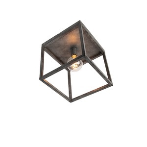 QAZQA, Moderne Deckenleuchte Antik Silber - Big Cage