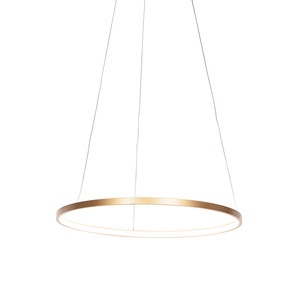 Leuchten Direct, Moderne Ringpendelleuchte gold 60 cm inkl. LED - Anella, Moderne Ringpendelleuchte gold 60 cm inkl. LED - Anella