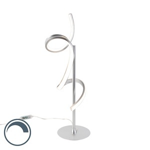 LeuchtenDirekt, LeuchtenDirekt CURLS 19030-21 LED-Tischlampe Warm-Weiß Silber