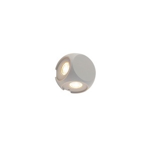 Paul Neuhaus, Design Wandleuchte silber inkl. LED 4-Licht IP54 - Silly, Design Wandleuchte silber inkl. LED 4-Licht IP54 - Silly