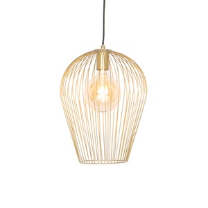 QAZQA, Design Hängelampe Gold - Wire Ario, Design Hängelampe Gold - Wire Ario