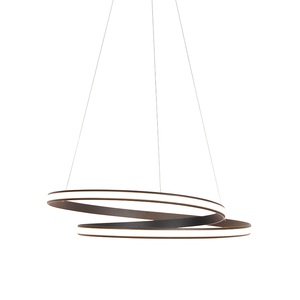 QAZQA, Moderne Hängelampe schwarz 74cm inkl. LED 3 Stufen dimmbar - Rowan, Moderne Hängelampe schwarz 74cm inkl. LED 3 Stufen dimmbar - Rowan