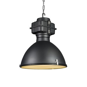 QAZQA, Industriële Hängelampe schwarz 53 cm - Sicko, Industriële Hängelampe schwarz 53 cm - Sicko