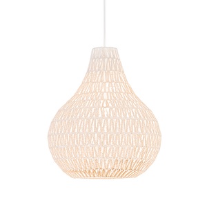 QAZQA, Skandinavische Hängelampe weiß 45 cm - Lina Drop
