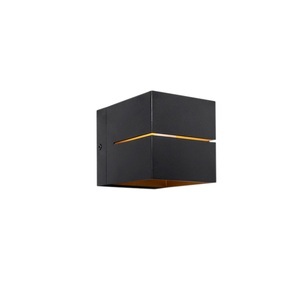 QAZQA, Moderne Wandleuchte schwarz / gold - Transfer 2