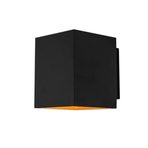 QAZQA, Moderne Wandleuchte schwarz / gold - Sola