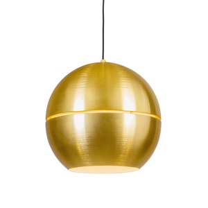 QAZQA, Retro Hängelampe Gold 40 cm - Slice