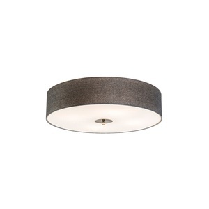 QAZQA, Ländliche Deckenleuchte grau 50 cm - Drum Jute
