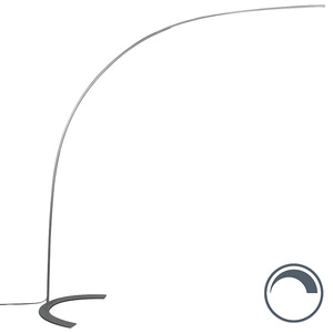 TRIO LEUCHTEN, Design-Bogenlampe grau inkl. LED - Piegato, Design-Bogenlampe grau inkl. LED - Piegato