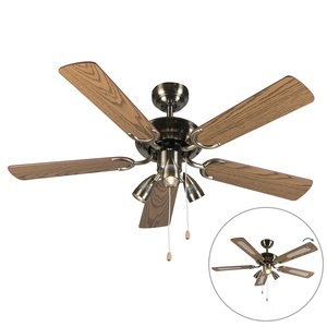 QAZQA, Deckenventilator Bronze - Mistral 42, Deckenventilator Bronze - Mistral 42