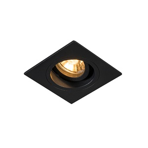 QAZQA, Moderne Einbaustelle schwarz 9,3 cm drehbar und kippbar - Spannfutter
