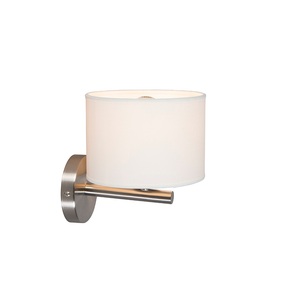 QAZQA, Moderne Wandleuchte weiß rund - VT 1