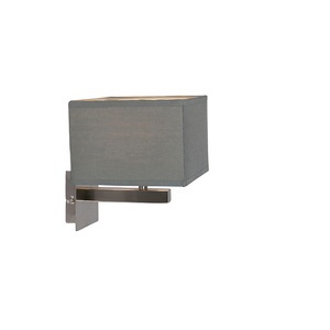 QAZQA, Moderne Wandleuchte grau - VT 1, Moderne Wandleuchte grau - VT 1