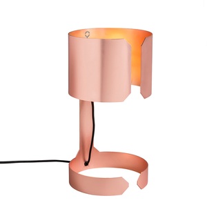 QAZQA, Tischleuchte Waltz aus Metall, kupfer, Design Tischlampe Kupfer matt - Waltz