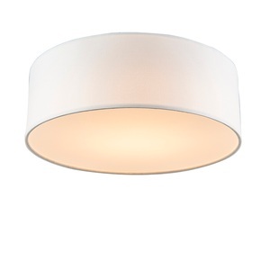 QAZQA, Deckenleuchte weiß 30 cm inkl. LED - Drum LED, Deckenleuchte weiß 30 cm inkl. LED - Drum LED