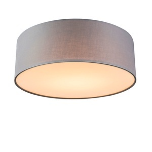 QAZQA, Deckenleuchte grau 30 cm inkl. LED - Drum LED, Deckenleuchte grau 30 cm inkl. LED - Drum LED
