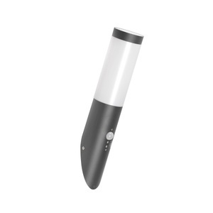 QAZQA, Moderne Außenwandleuchte dunkelgrau Bewegungsmelder IP44 - Rox, Moderne Außenwandleuchte dunkelgrau Bewegungsmelder IP44 - Rox
