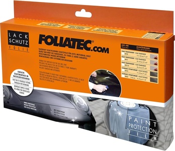 Foliatec, Foliatec Lackschutzfolie Einstiegsbereich Schwarz 12x45cm, Foliatec Kunststofftönungsfolie Gelb 30x100cm
