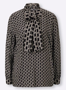 undefined, Druckbluse in schwarz-champagner-bedruckt von Rick Cardona, heine Druckbluse