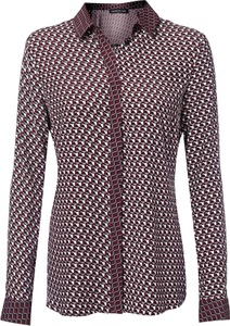 undefined, Druckbluse in bordeaux-grau von Rick Cardona, 