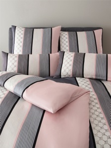 undefined, Bettwäsche in grau-rosé von JOOP!, 