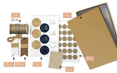 Artoz, Artoz - Geschenkschachtel Bastelset Kraft 17.6 x11.1 x 6.4 cm, 