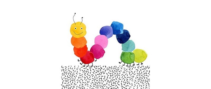 Feldner Partner, Feldner + Partner Serviette 33cm colorful worm, 