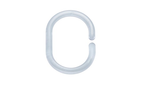 Diaqua - Duschvorhanghaken Basic Transparent, 12 Stück