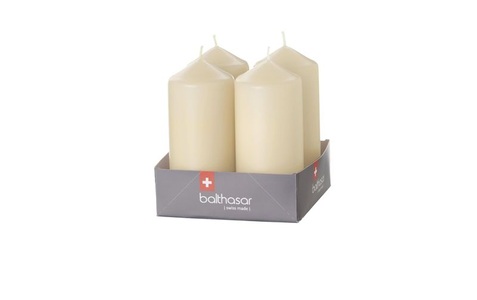 undefined, Zylinderkerze 4er-Set ECRU, Zylinderkerze 4er-Set ECRU