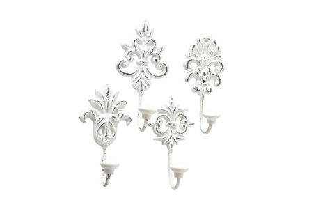 undefined, Boltze - Wandhaken Vintage Weiss, 4 Stück, BOLTZE Garderobenhaken »Vintage Weiss 4 S«