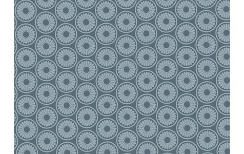 Braun + Company, Braun + Company Geschenkpapier By Nature Floral 70 cm x 1 m, Blau, 