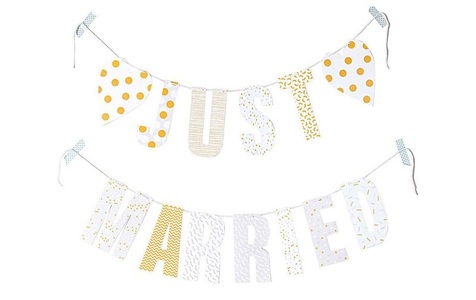 undefined, Girlande Just Married, Rico Design Girlande Just Married 3 m, Mehrfarbig