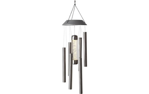 Star Trading, Star Trading Trading Bubbly - LED Solar Windspiel, Star Trading - Solarleuchte CHIME - silber - 12.5/12.5/35 cm