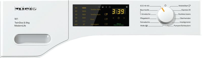 Miele Deutschland, Miele W1 Waschmaschine Frontlader mit TwinDos und Miele@home - smarte Wäschepflege zum günstigen Einstiegspreis WWD660 WCS TDos&8kg, 