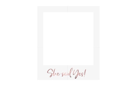 PartyDeco, PartyDeco Hochzeitsaccessoire Selfie Bilderrahmen She said Yes, Partydeco Partyaccessoire Selfie Bilderrahmen she said yes Rosegold